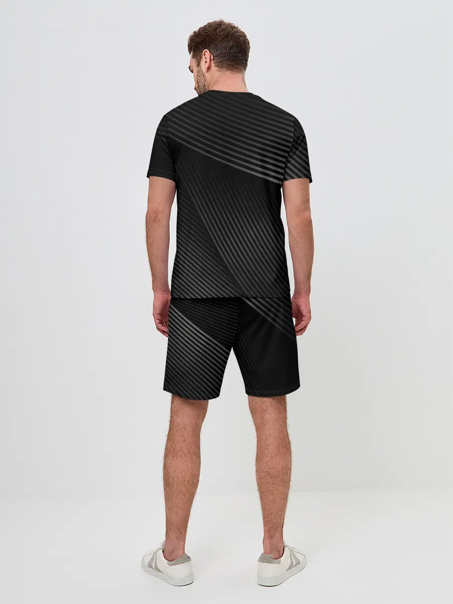 Мужской костюм с шортами / МЕТАЛЛИЧЕСКИЕ ПОЛОСЫ / METAL STRIPS
