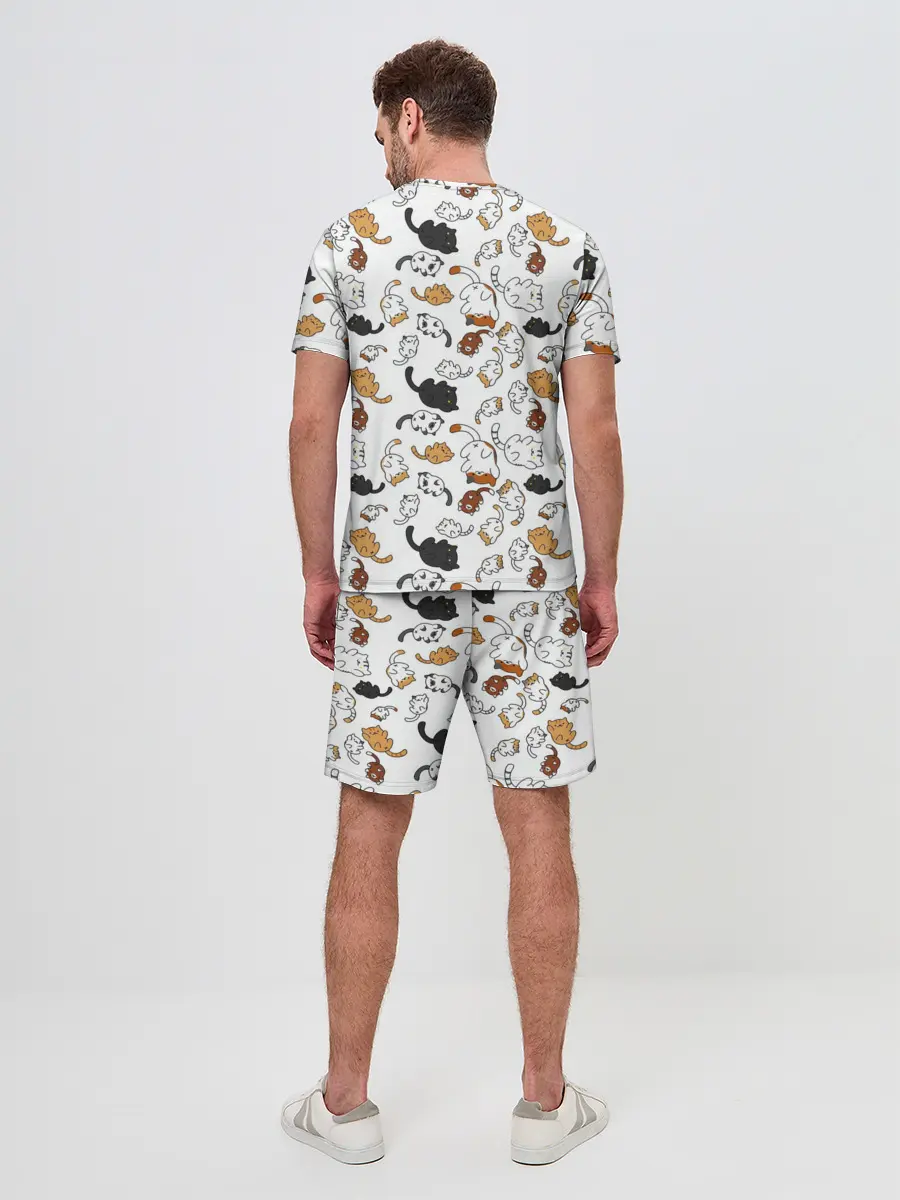 Мужской костюм с шортами / Котики.