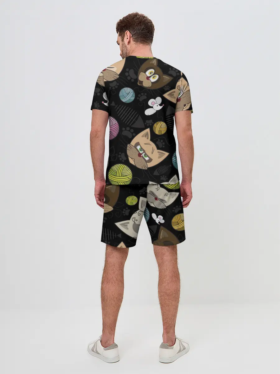 Мужской костюм с шортами / Злой кот.