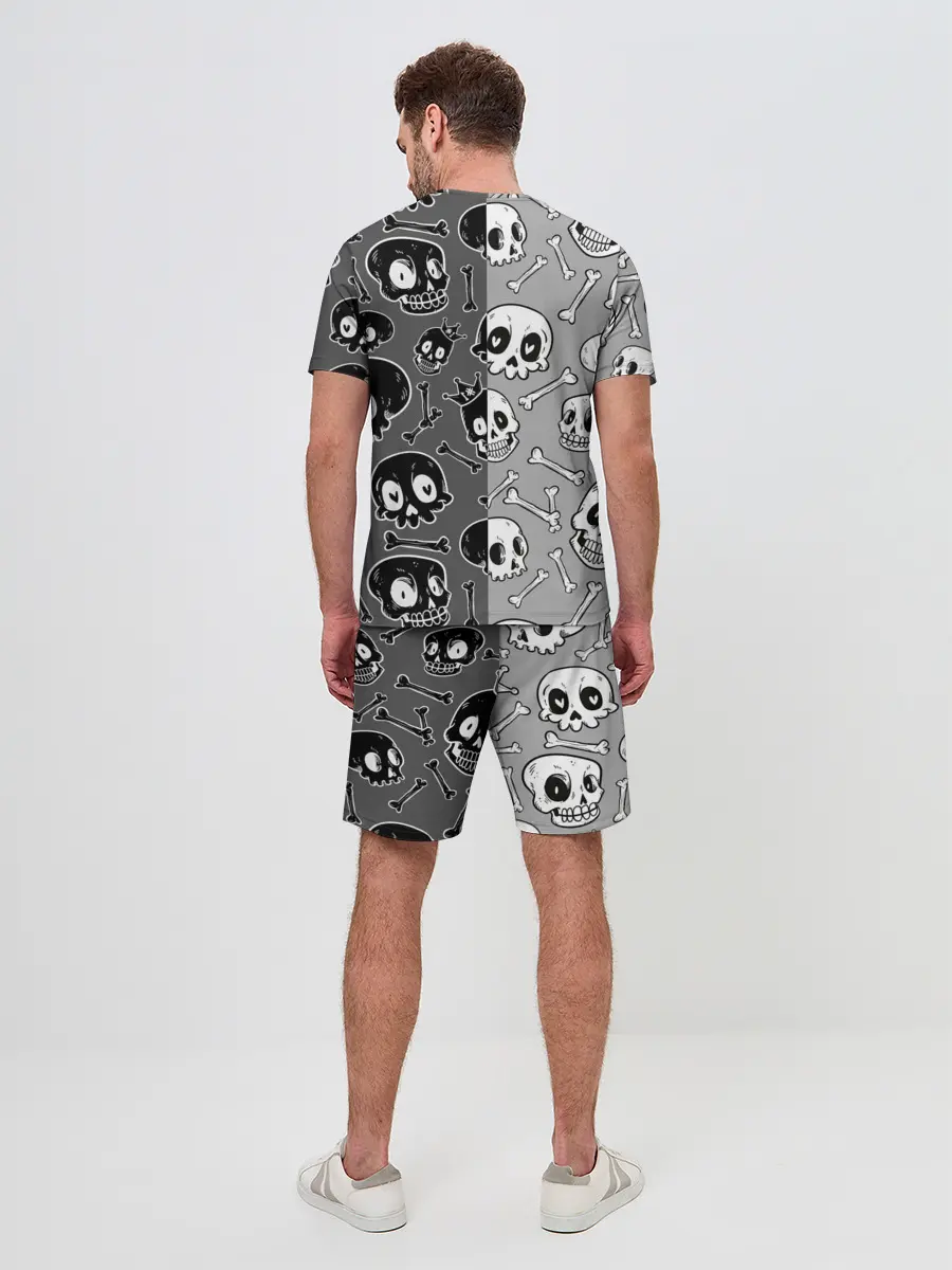 Мужской костюм с шортами / Черепа