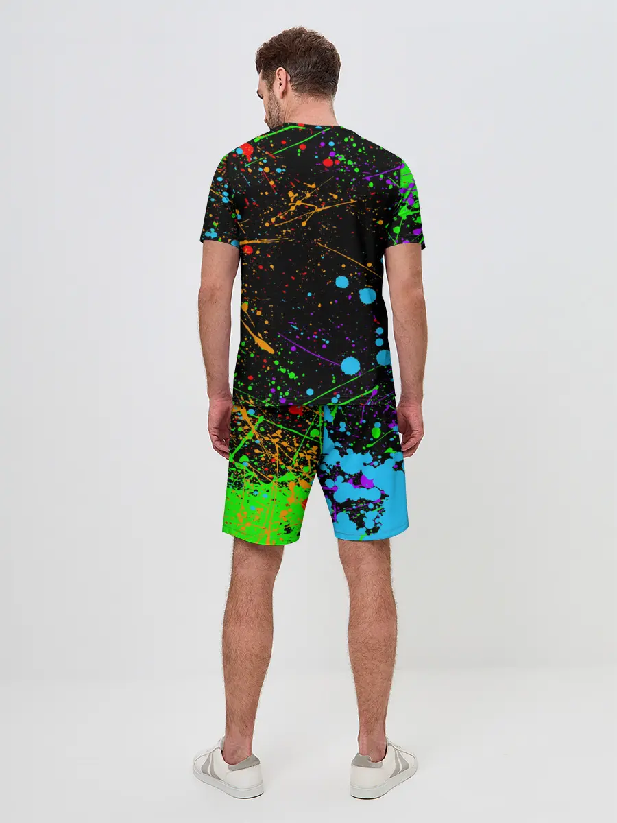 Мужской костюм с шортами / БРЫЗГИ КРАСОК