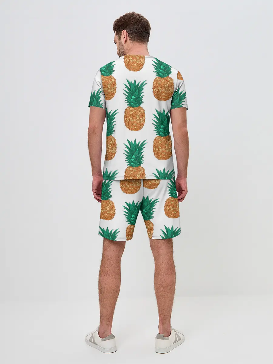 Мужской костюм с шортами / Ананасовый арт