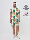 Мужской костюм с шортами / Ананасовый арт