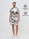 Мужской костюм с шортами / Цветочный череп