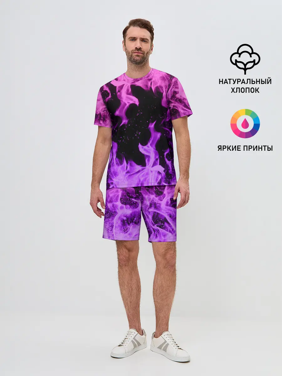 Мужской костюм с шортами / ЦВЕТНОЙ ОГОНЬ | NEON FIRE