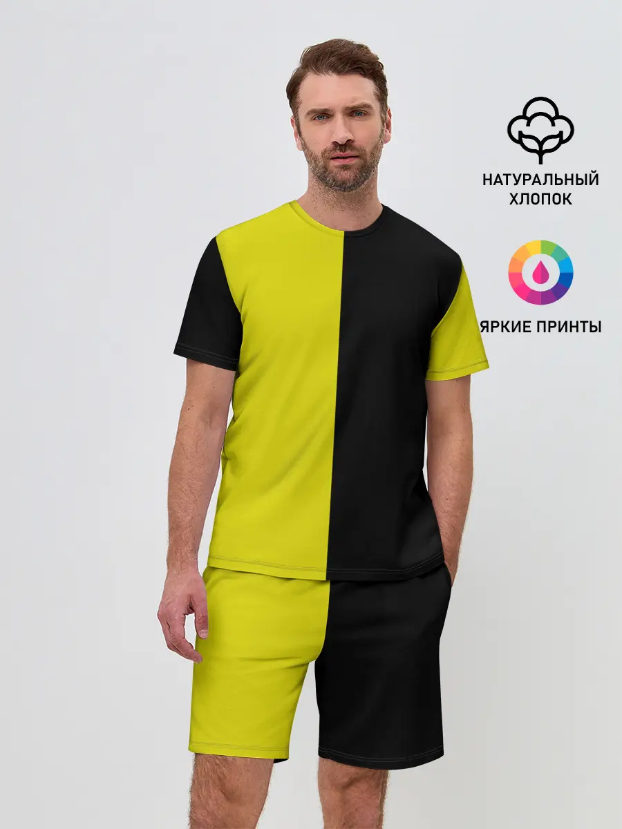 Мужской костюм с шортами / BLACK YELLOW | ЧЕРНО ЖЕЛТЫЙ