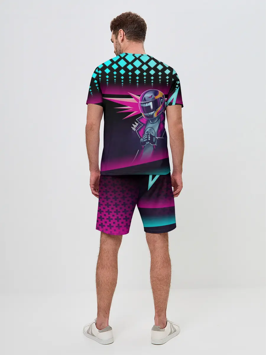 Мужской костюм с шортами / НЕОНОВЫЙ ГОНЩИК