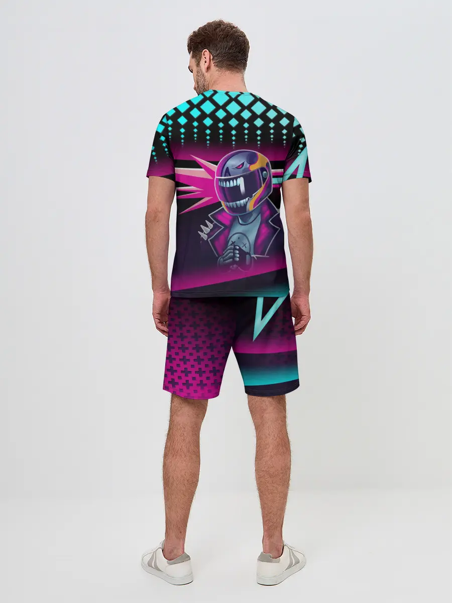 Мужской костюм с шортами / НЕОНОВЫЙ ГОНЩИК