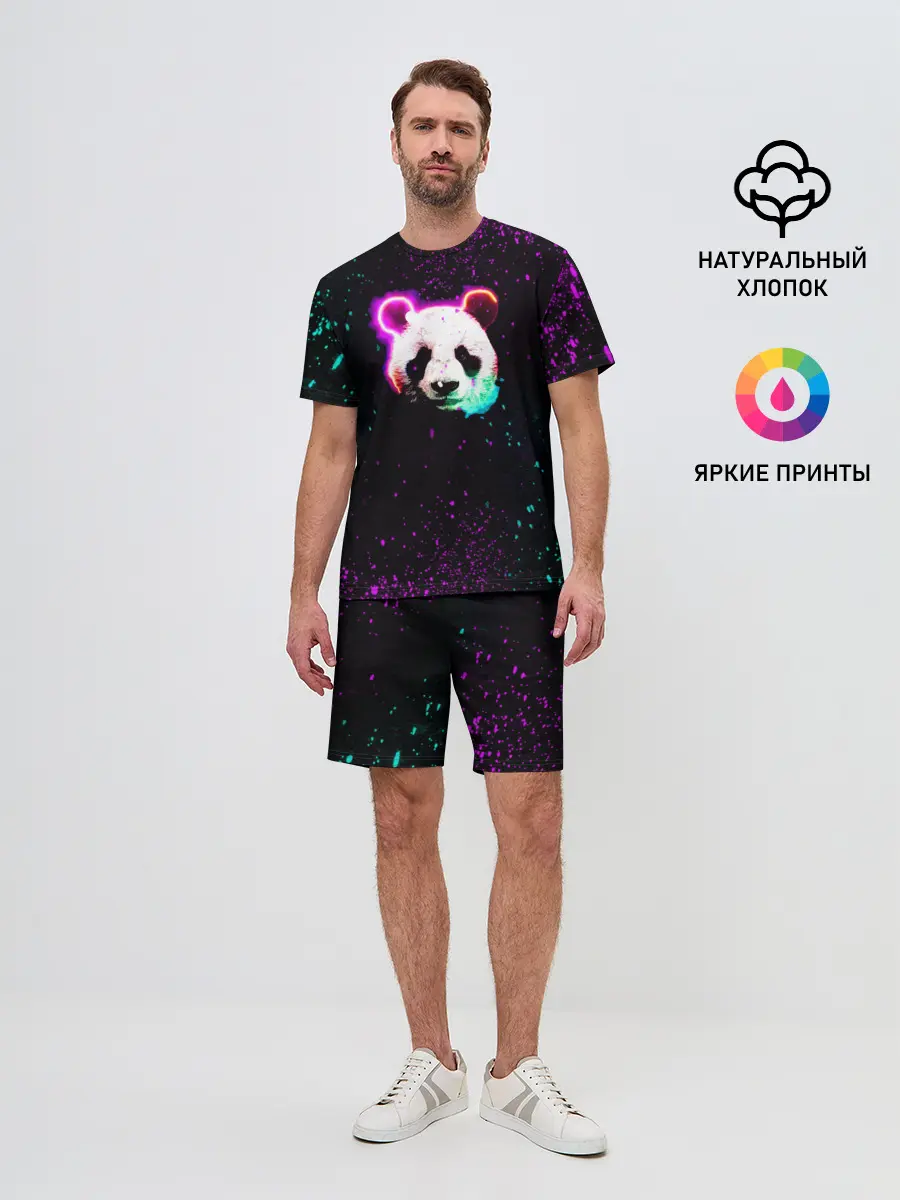 Мужской костюм с шортами / Панда