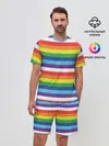 Мужской костюм с шортами / Радужные полосы