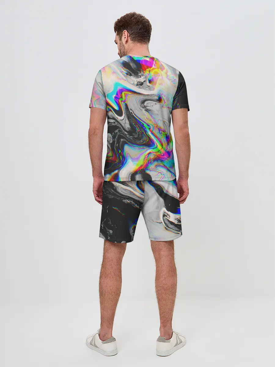 Мужской костюм с шортами / DIGITAL ABSTRACT GLITCH | ГЛИТЧ