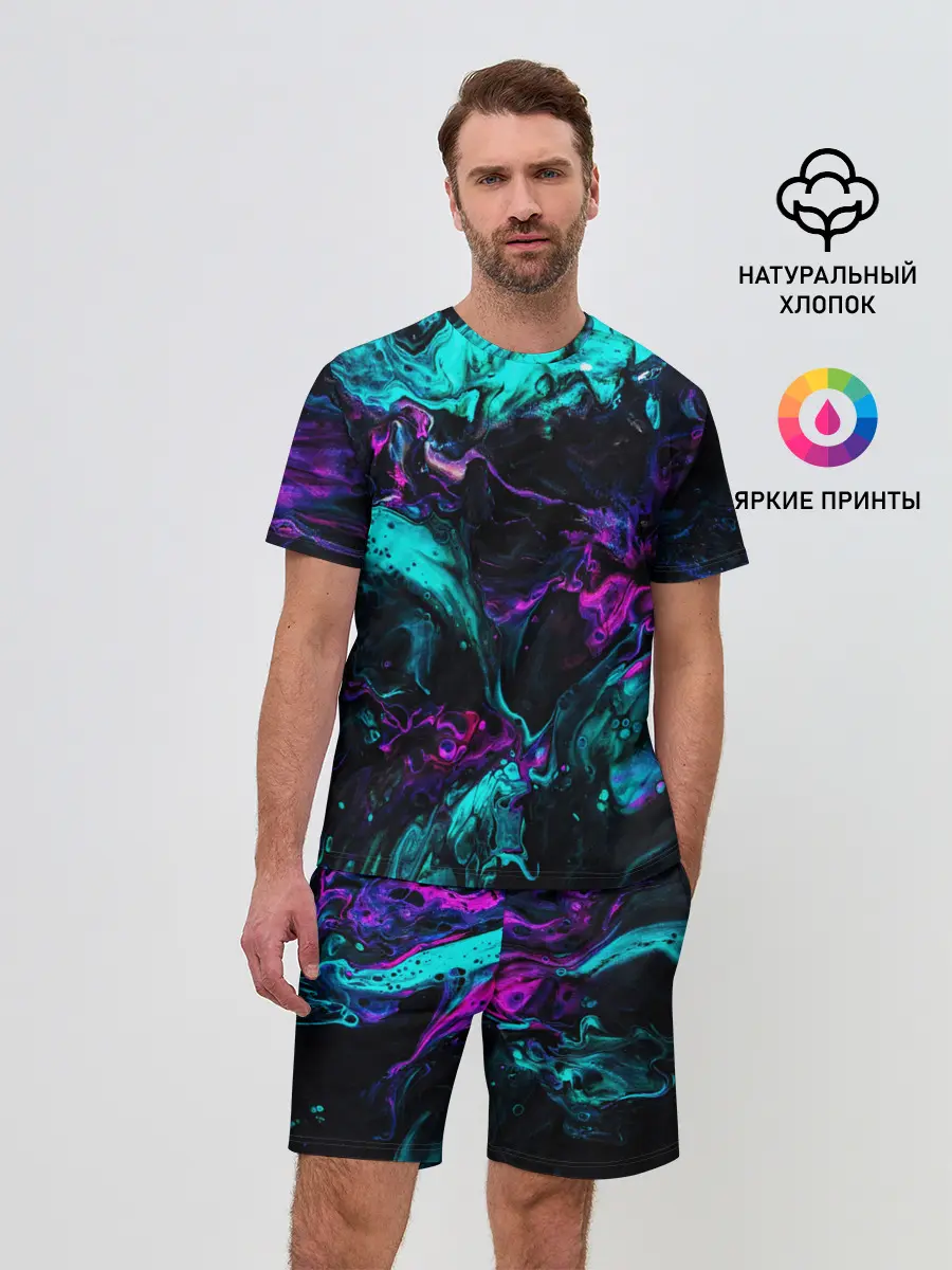 Мужской костюм с шортами / НЕОНОВАЯ АБСТРАКЦИЯ | NEON