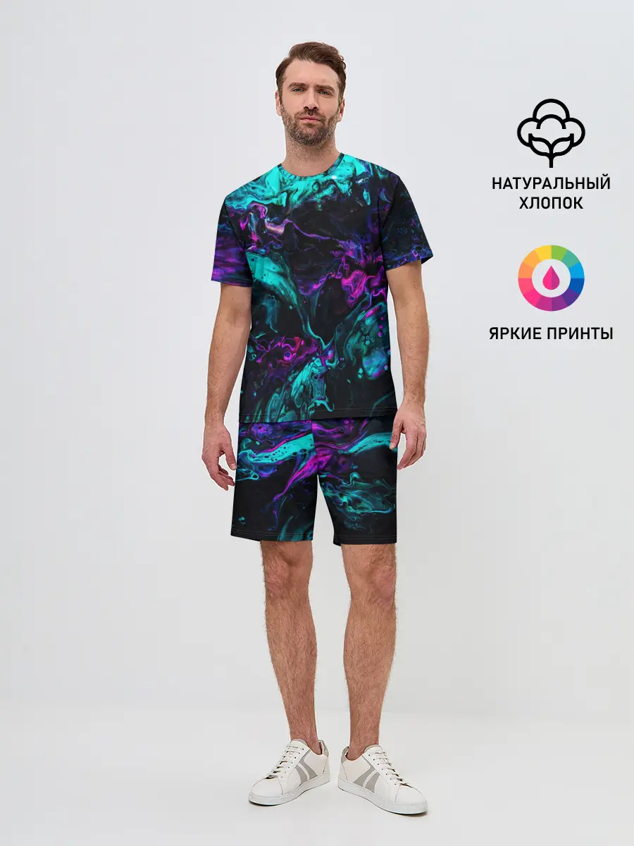 Мужской костюм с шортами / НЕОНОВАЯ АБСТРАКЦИЯ | NEON