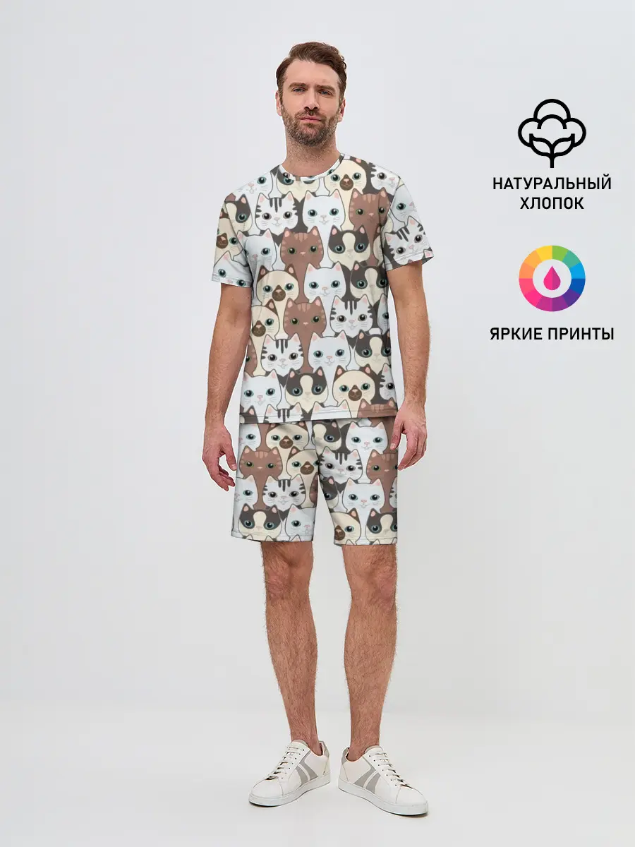 Мужской костюм с шортами / Животные.