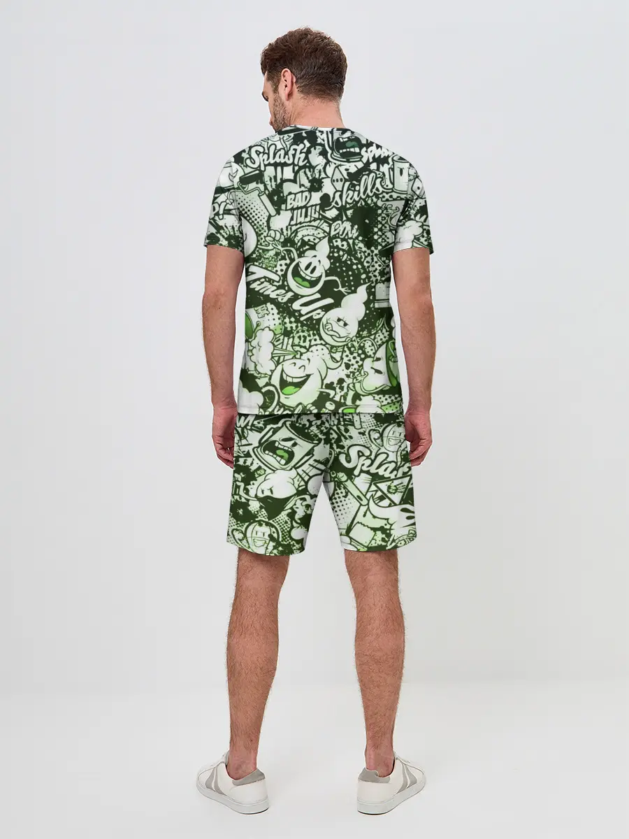 Мужской костюм с шортами / Граффити