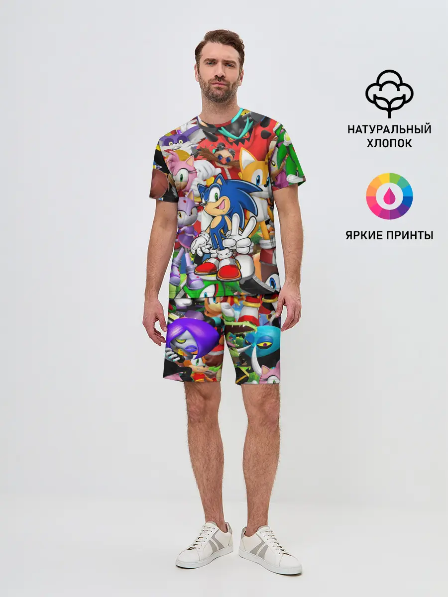 Мужской костюм с шортами / Sonic ПЕРСОНАЖИ