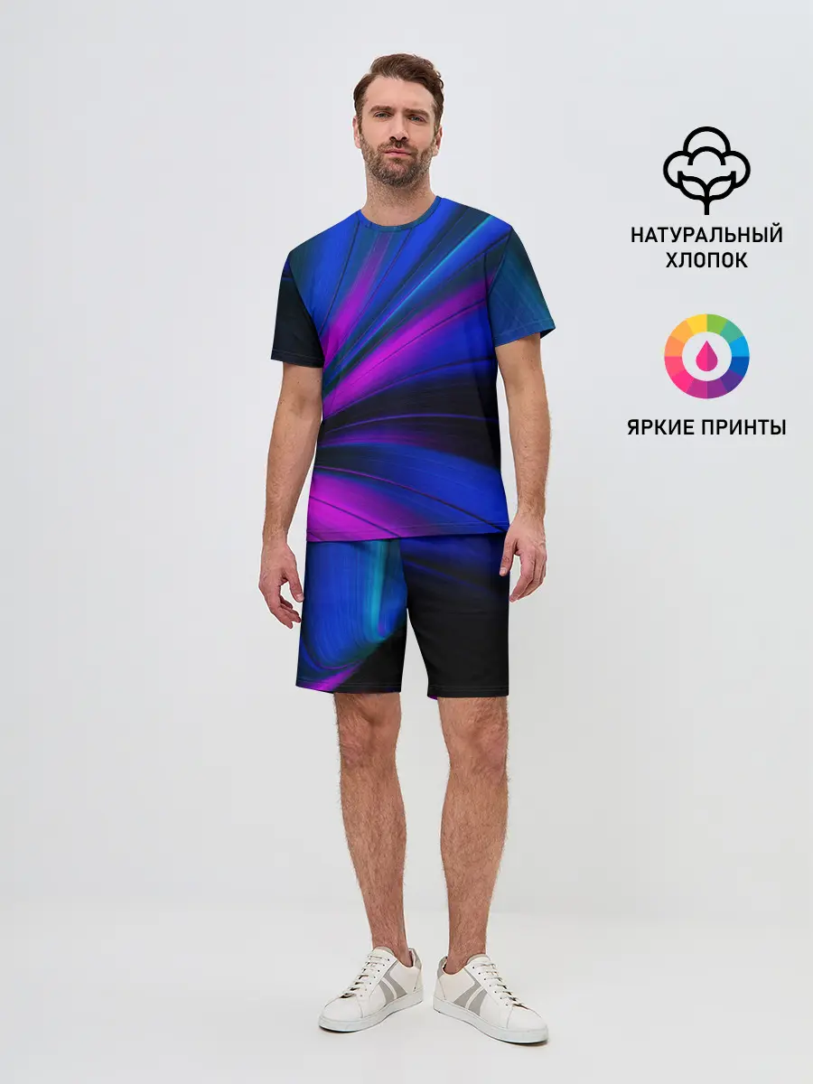 Мужской костюм с шортами / НЕОНОВЫЕ ВОЛНЫ | NEON STRIPES