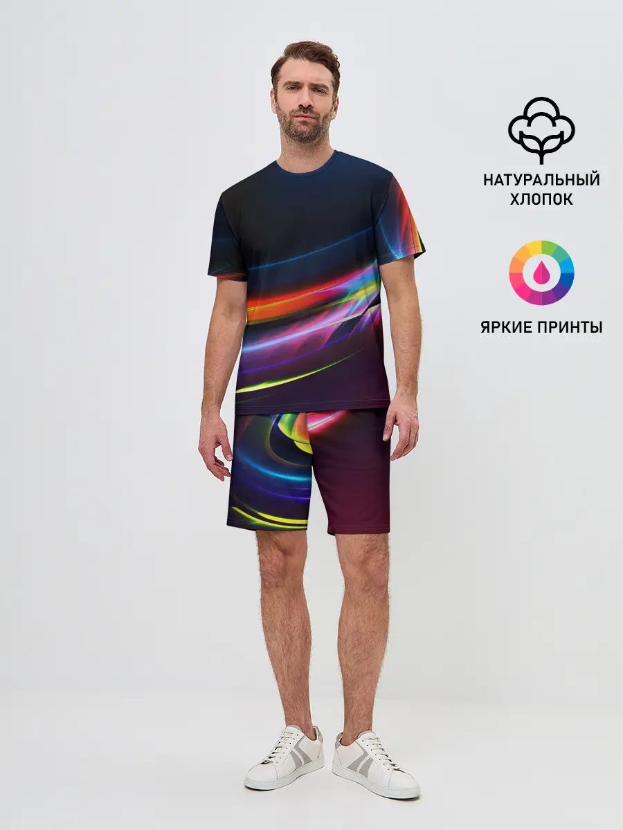 Мужской костюм с шортами / NEON STRIPES