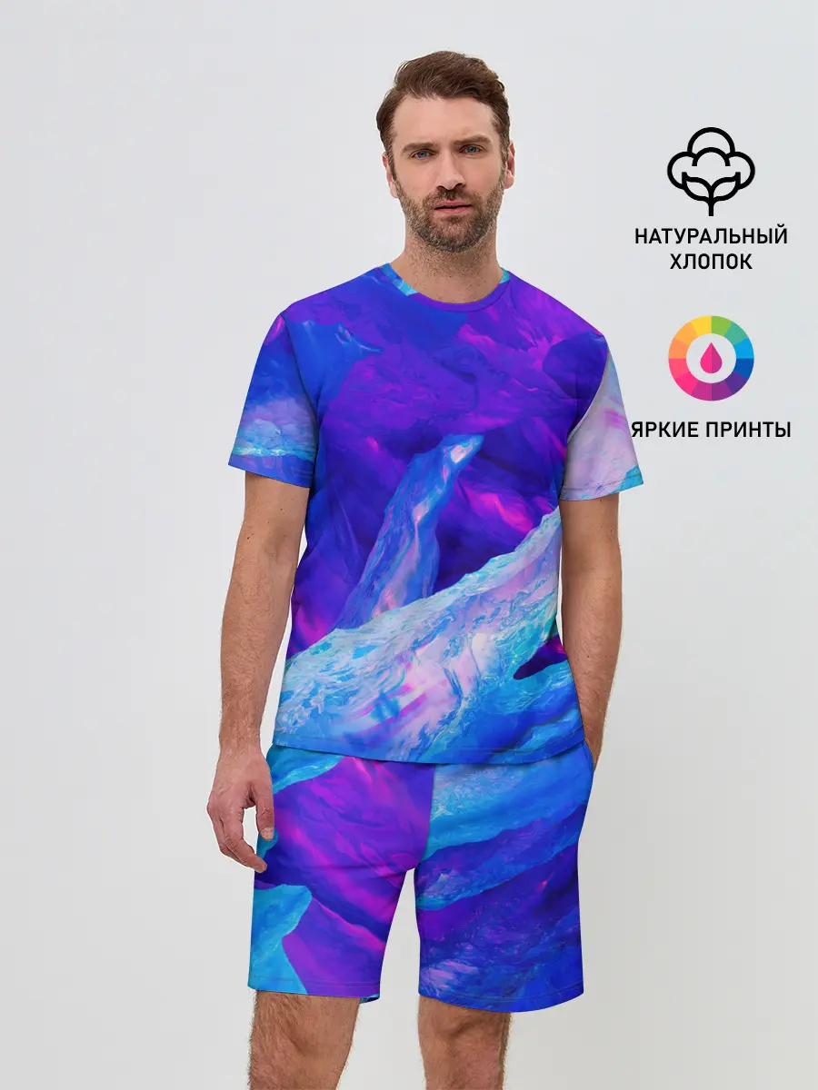 Мужской костюм с шортами / ЛЕДЯНОЙ НЕОН