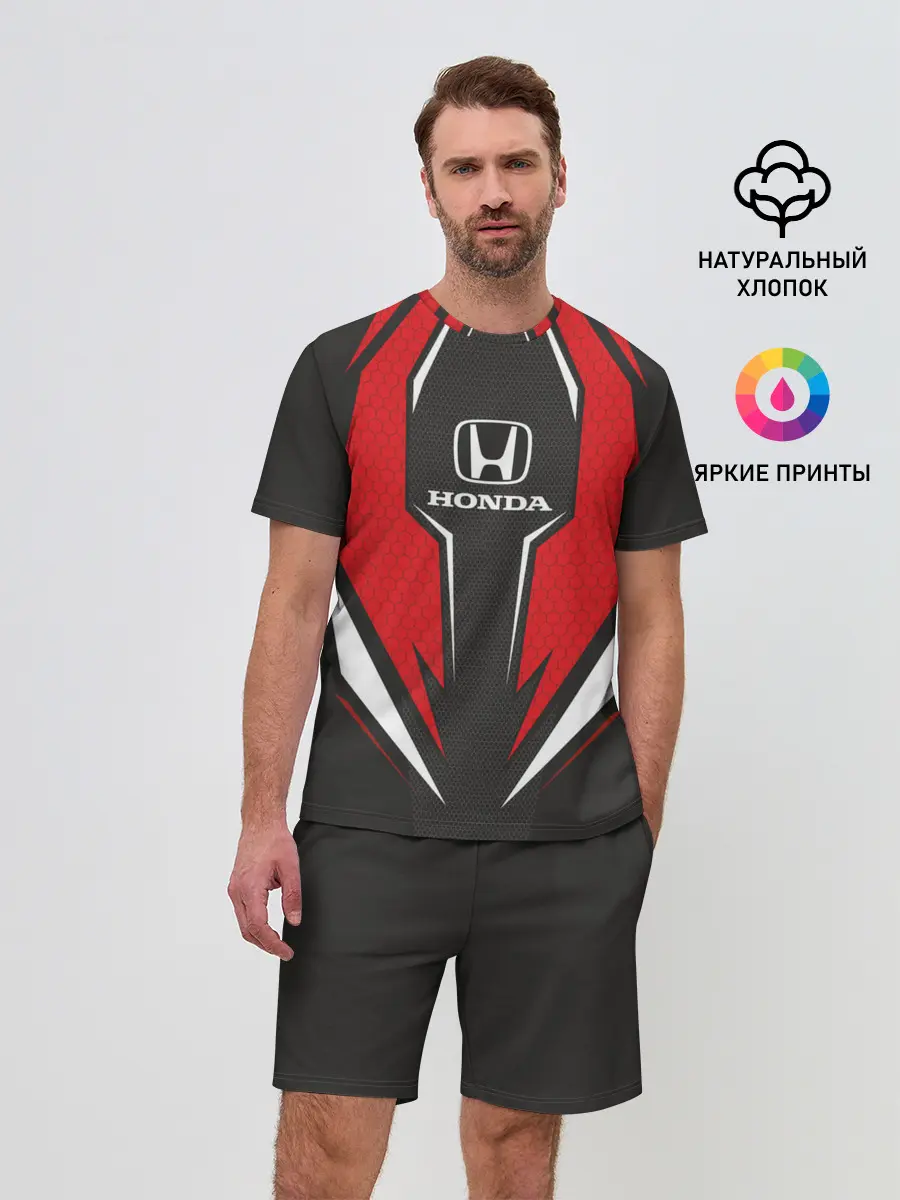 Мужской костюм с шортами / Honda Driver team Red