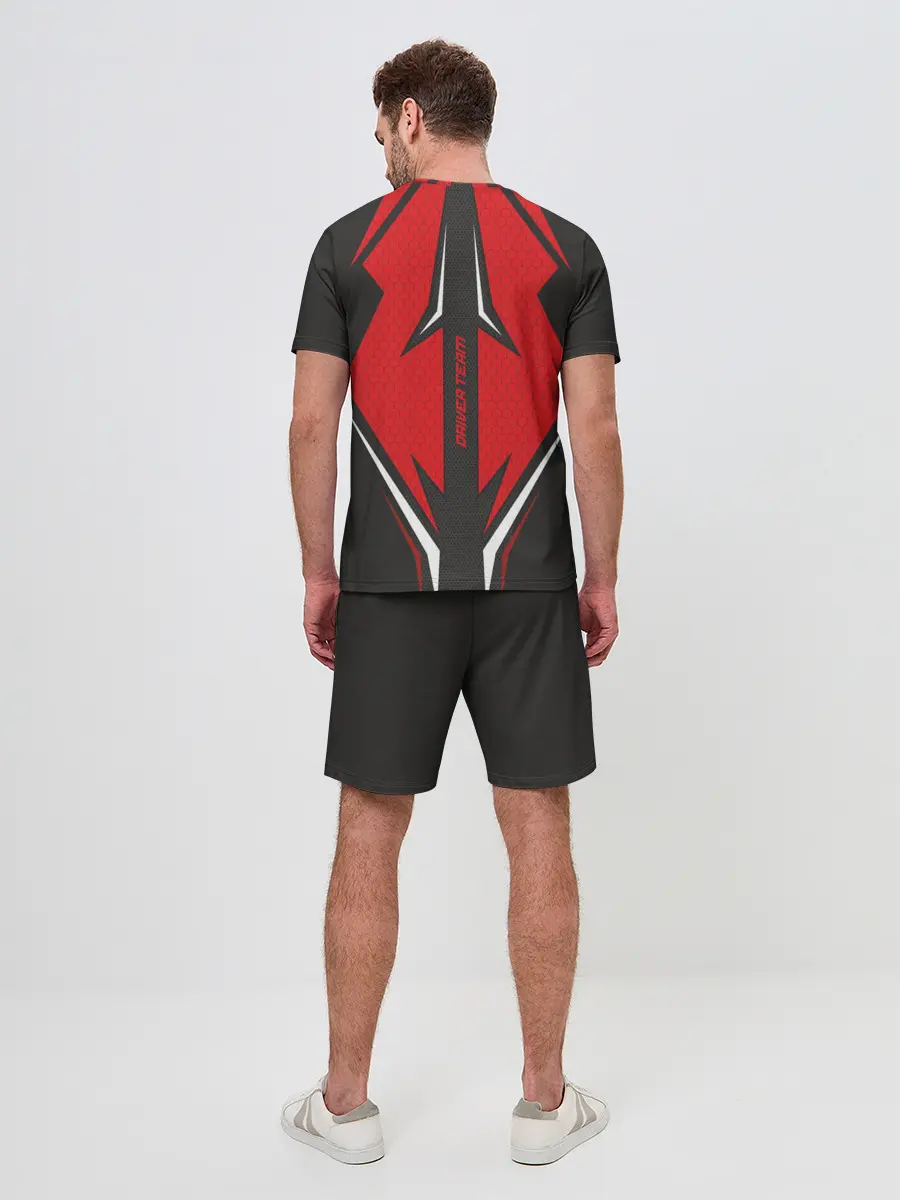 Мужской костюм с шортами / Mitsubishi Driver team Red