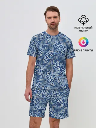 Мужской костюм с шортами / ВЯЗАНЫЙ КАМУФЛЯЖ