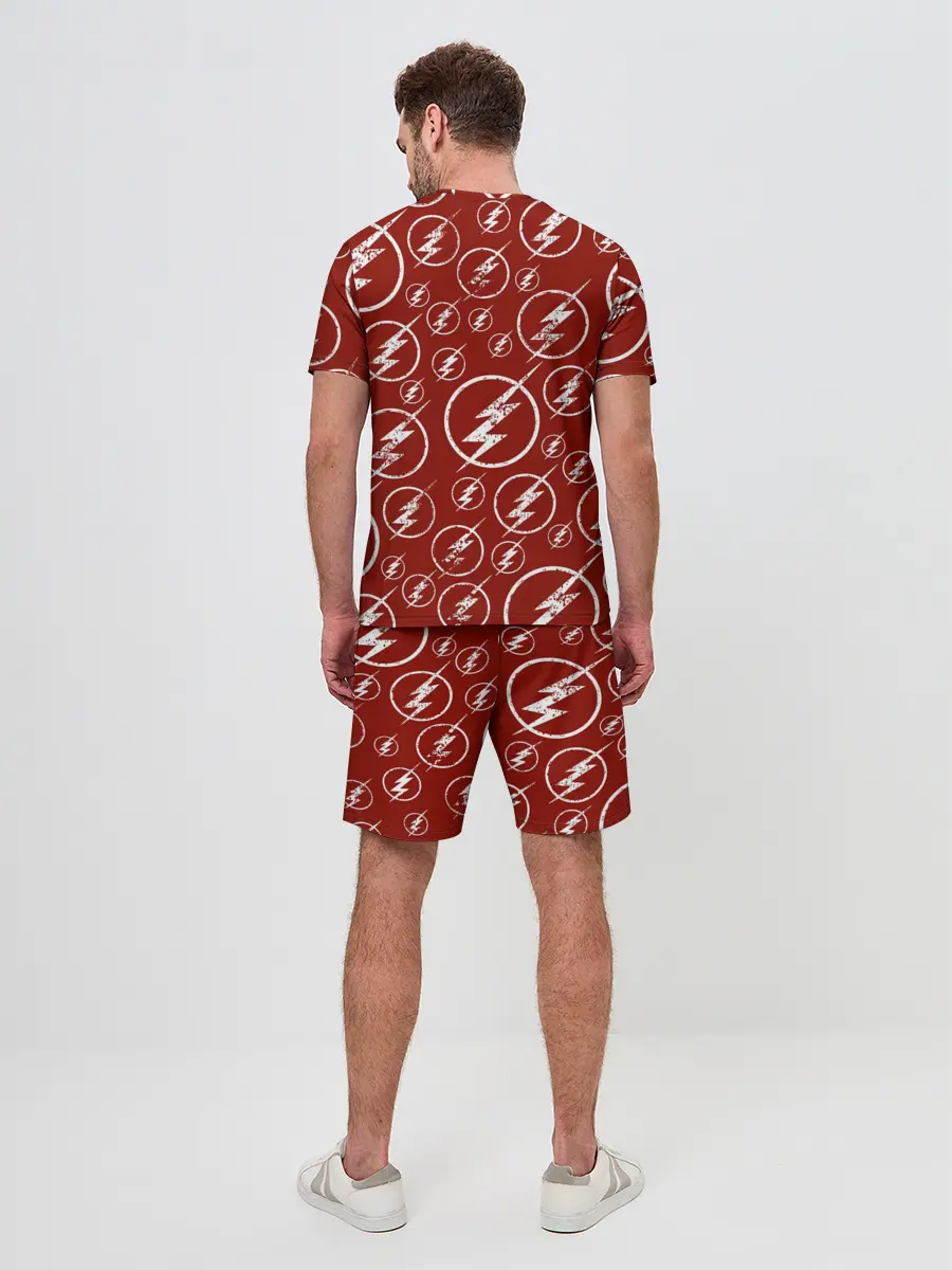 Мужской костюм с шортами / The Flash Logo Pattern