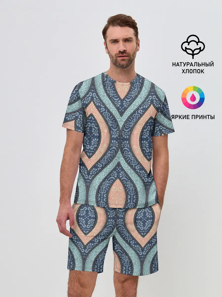 Мужской костюм с шортами / Восточный орнамент