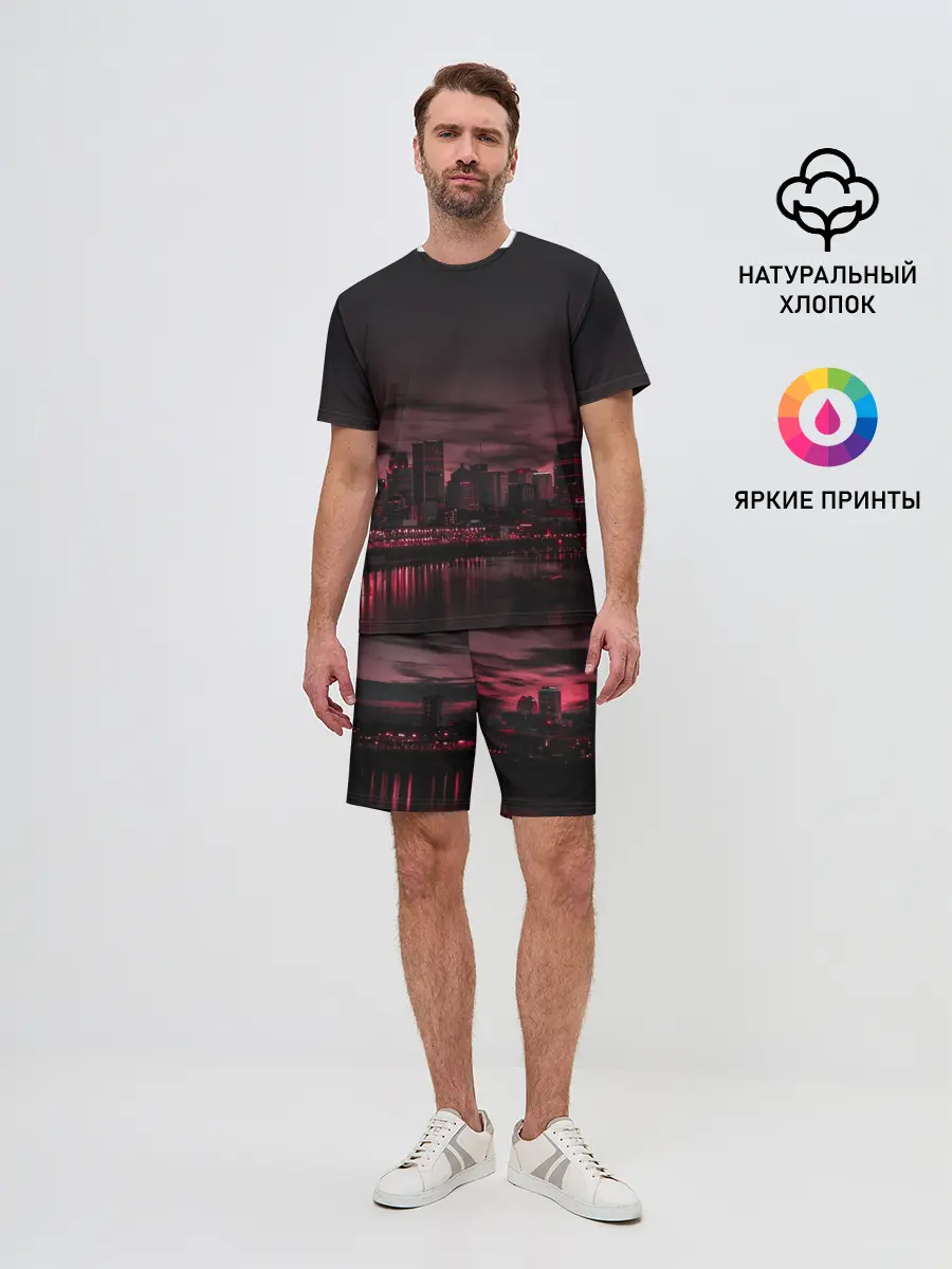 Мужской костюм с шортами / shadow night city