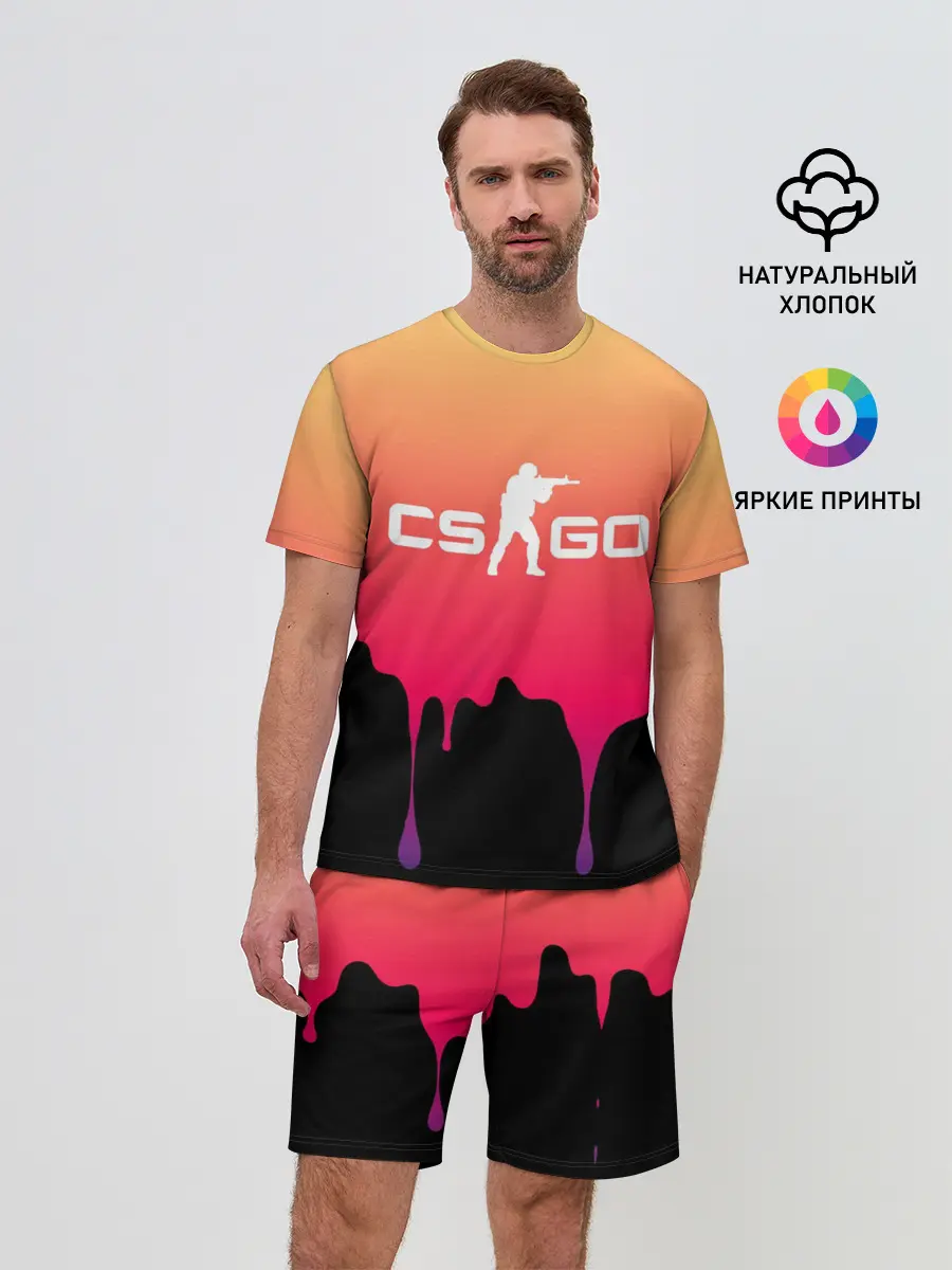 Мужской костюм с шортами / CS GO GRADIENT