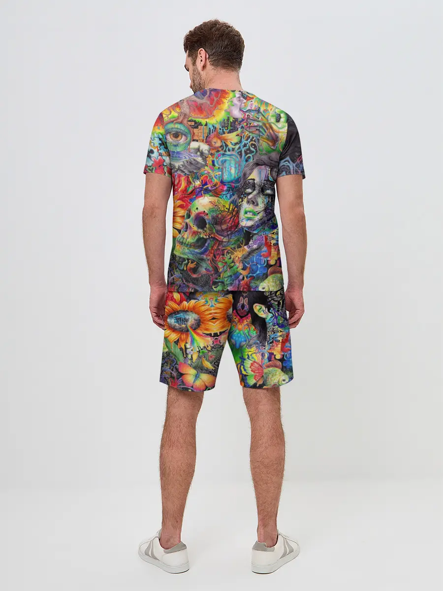 Мужской костюм с шортами / Психоделическое искусство