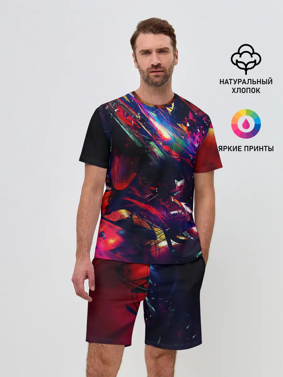 Мужской костюм с шортами / DIGITAL STRIPES