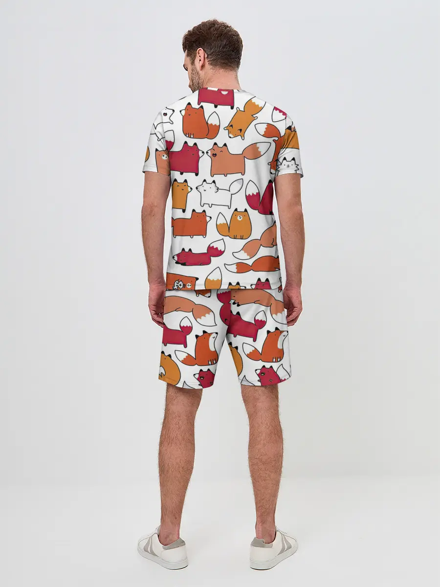 Мужской костюм с шортами / Милые лисы