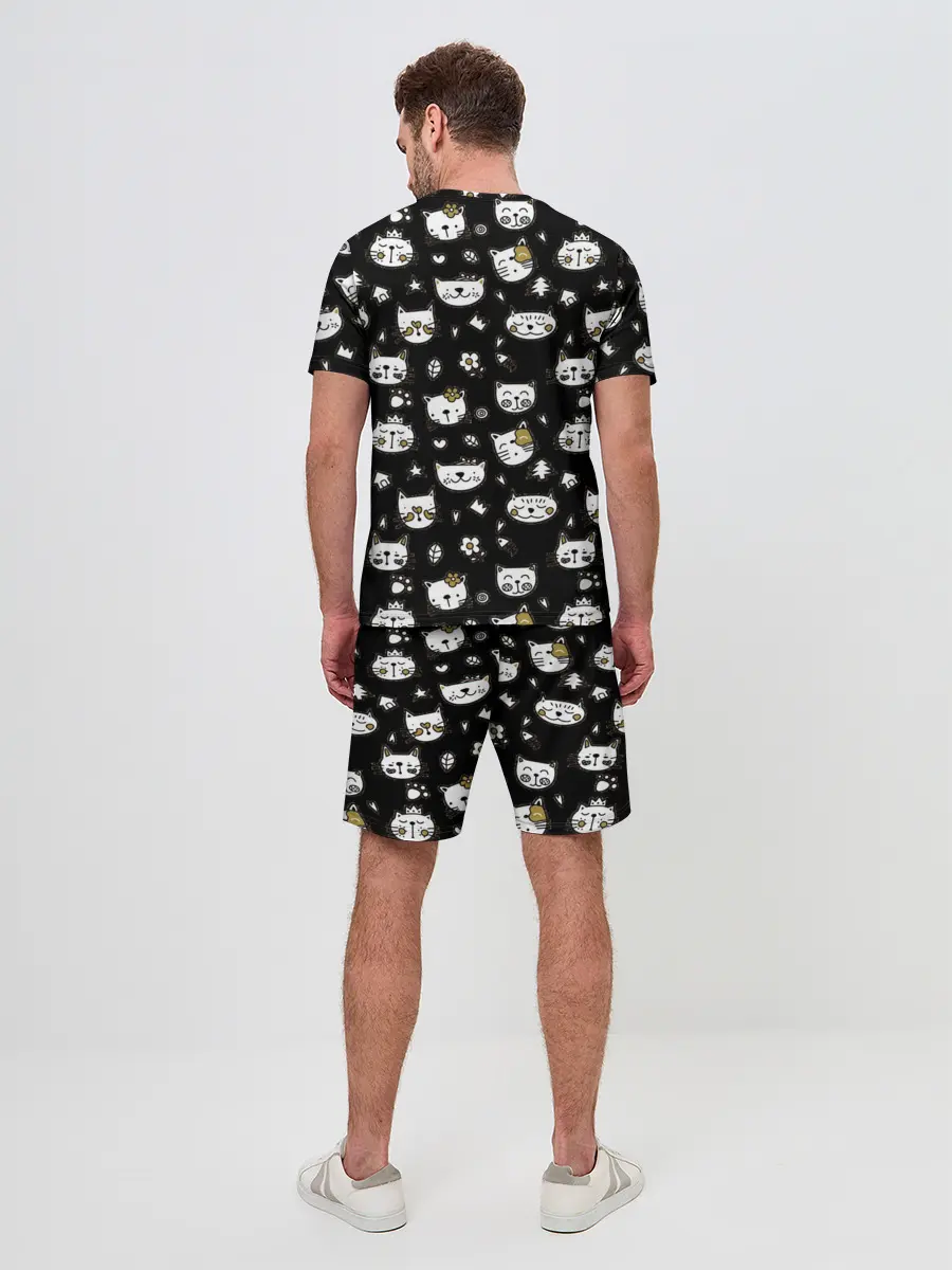 Мужской костюм с шортами / Котики