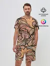 Мужской костюм с шортами / дудл узоры