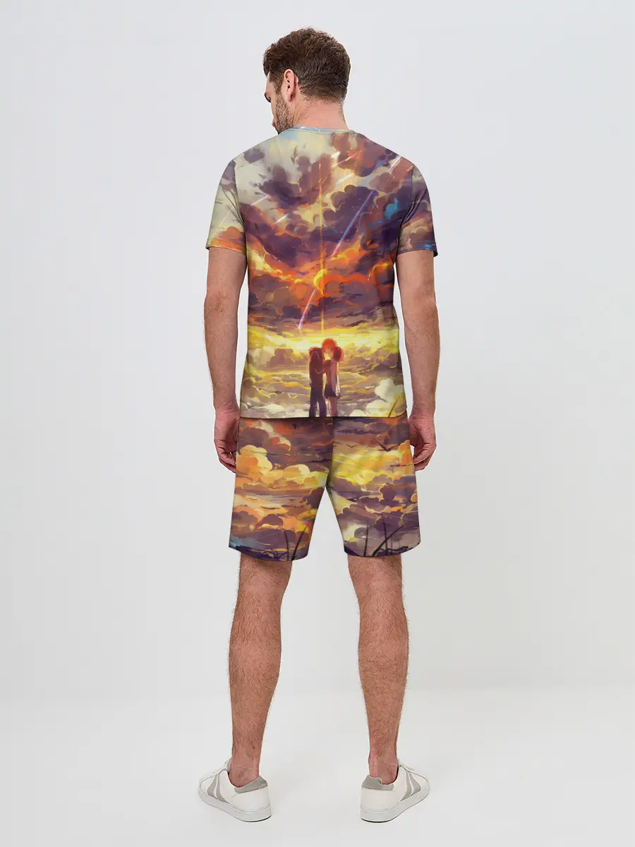 Мужской костюм с шортами / Кимино Аниме