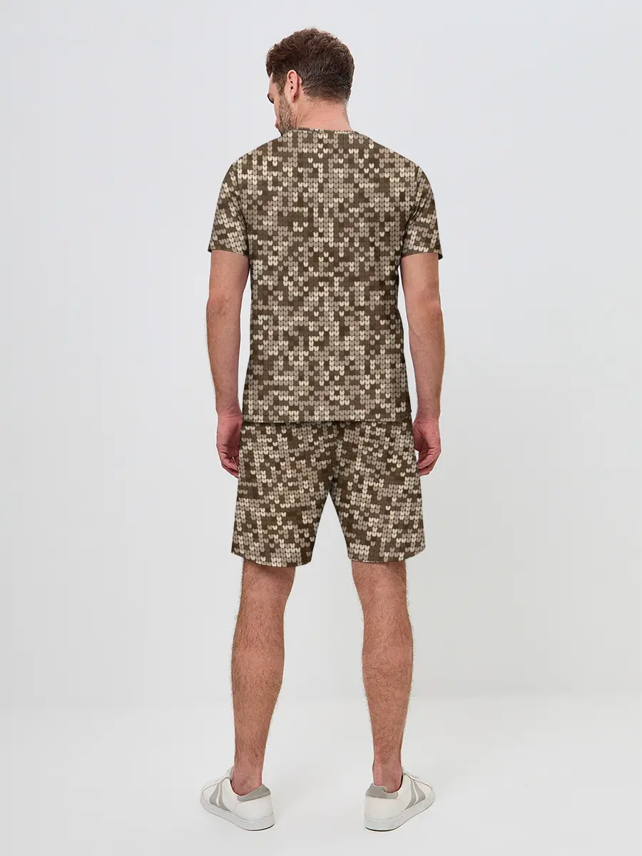 Мужской костюм с шортами / ВЯЗАНЫЙ КАМУФЛЯЖ