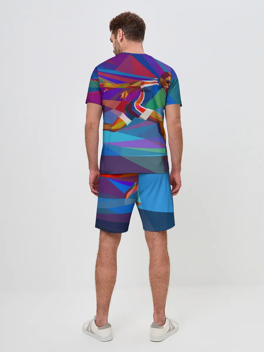 Мужской костюм с шортами / Абстракция
