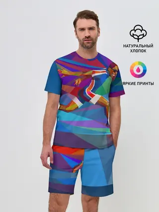 Мужской костюм с шортами / Абстракция