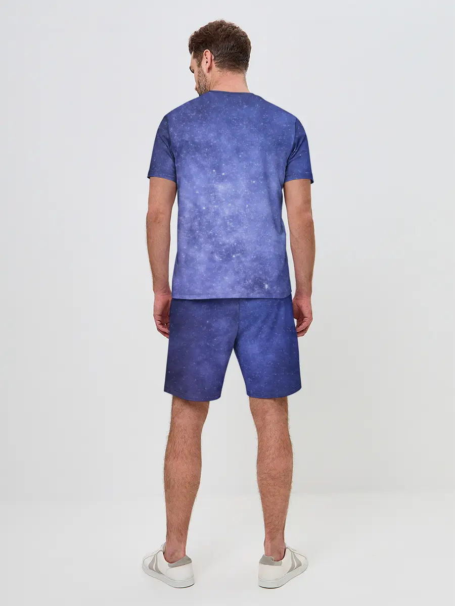 Мужской костюм с шортами / Звезды в космосе