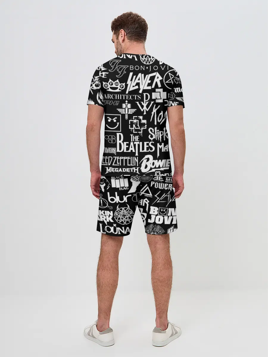 Мужской костюм с шортами / ЛОГОТИПЫ РОК ГРУПП