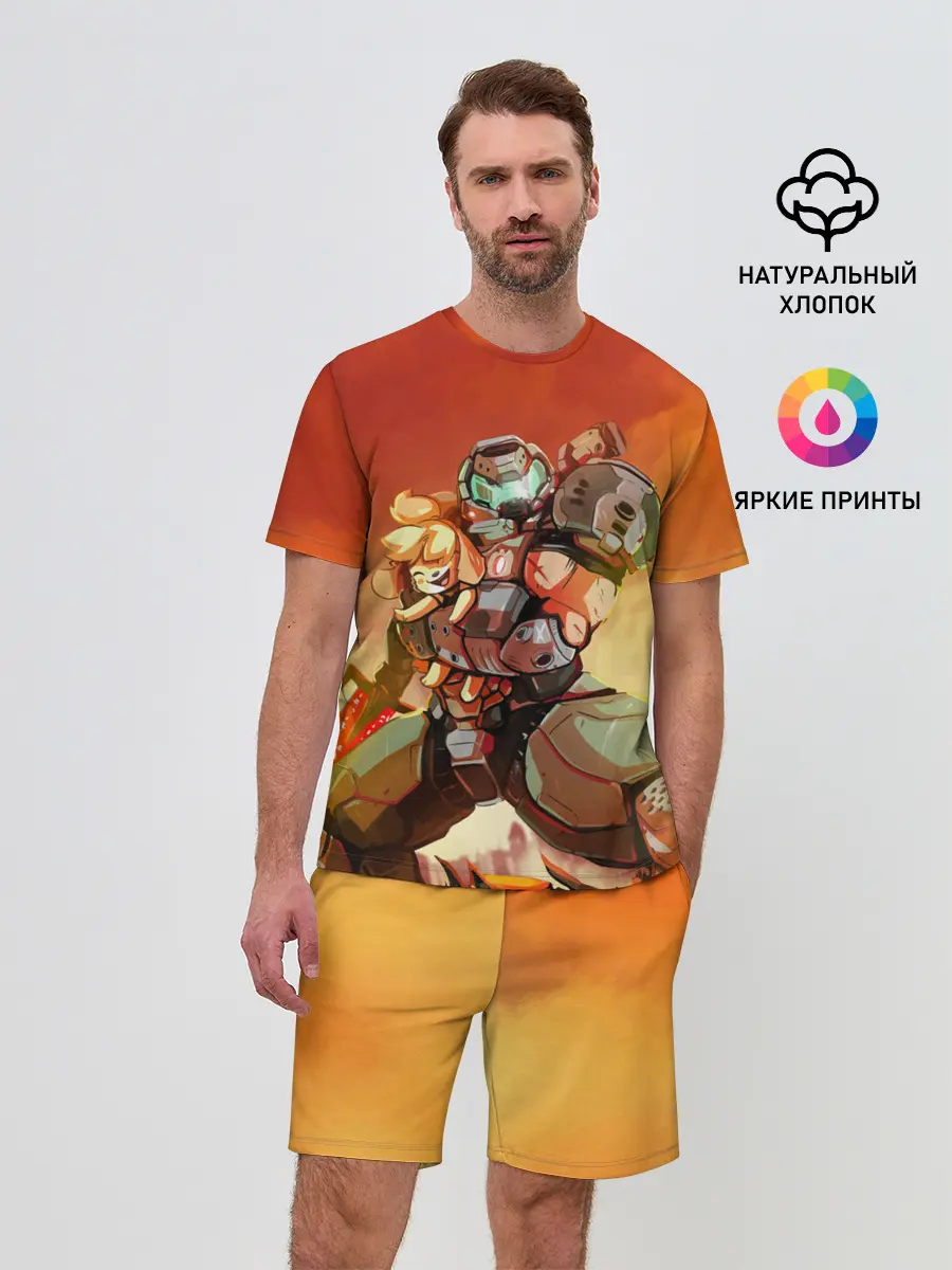Мужской костюм с шортами / ANIMAL CROSSING x DOOM ETERNAL