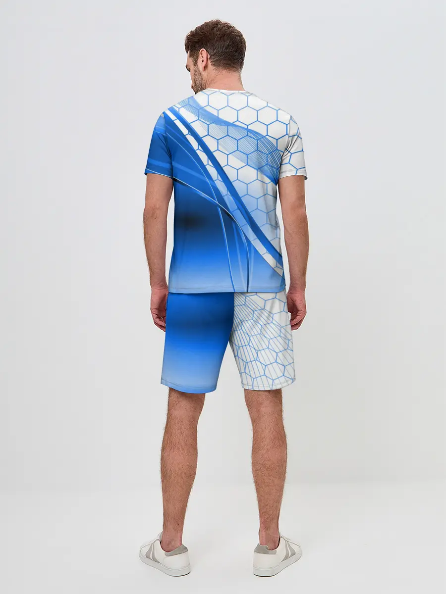 Мужской костюм с шортами / ABSTRACT BLUE