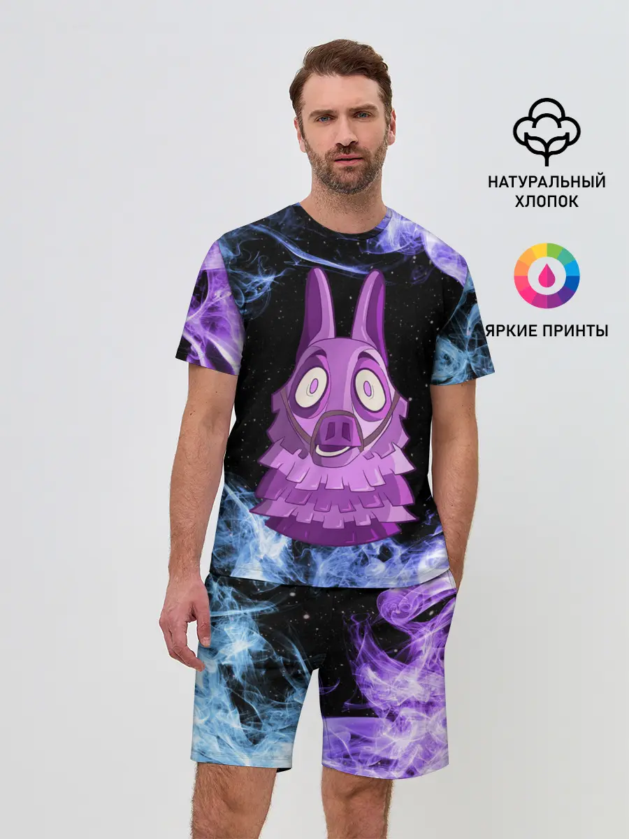 Мужской костюм с шортами / Lama Fortnite