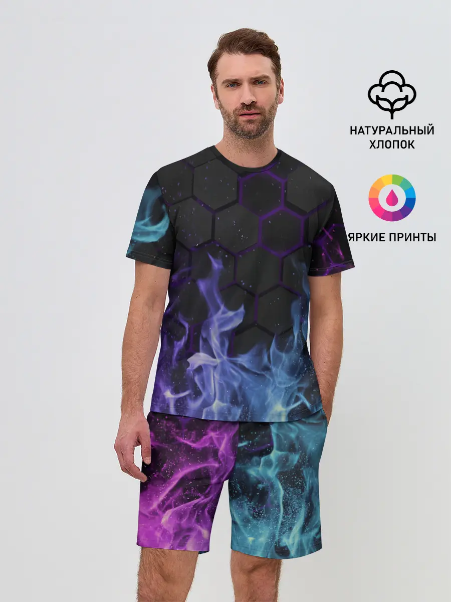 Мужской костюм с шортами / Fire