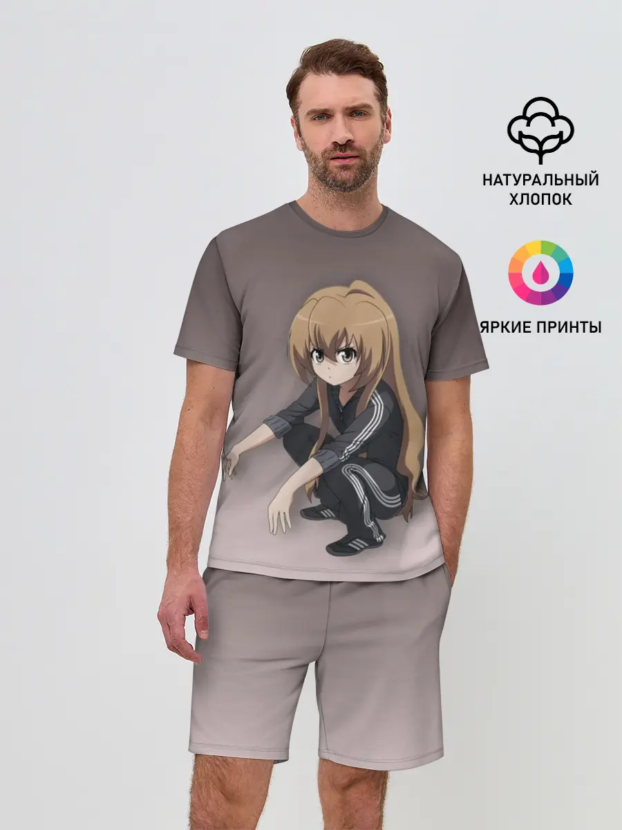 Мужской костюм с шортами / Аниме девочка на кортах в Адидасе