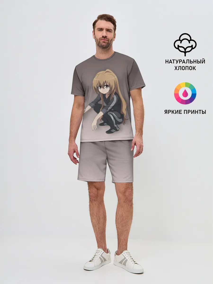 Мужской костюм с шортами / Аниме девочка на кортах в Адидасе