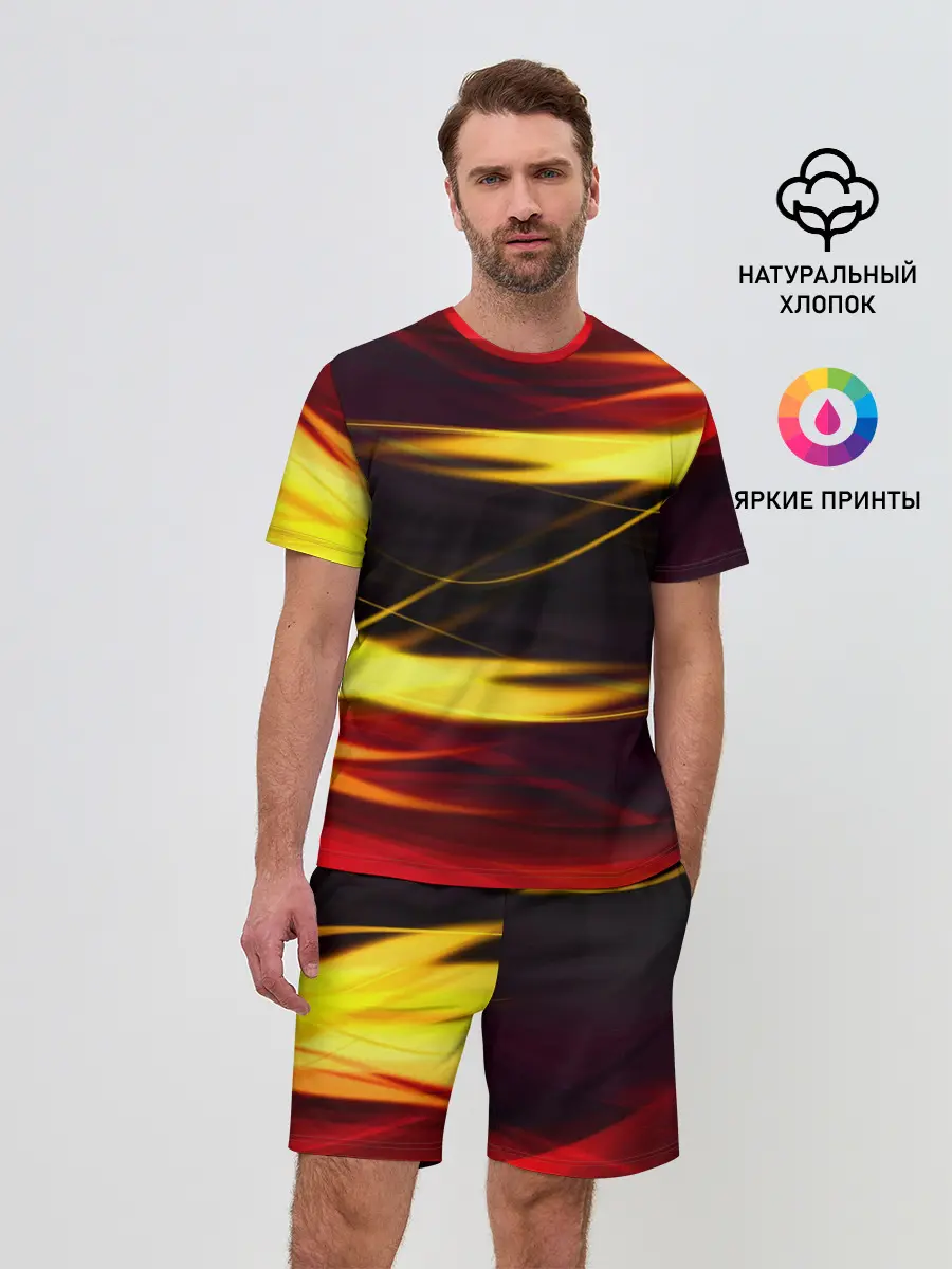 Мужской костюм с шортами / Языки Пламени