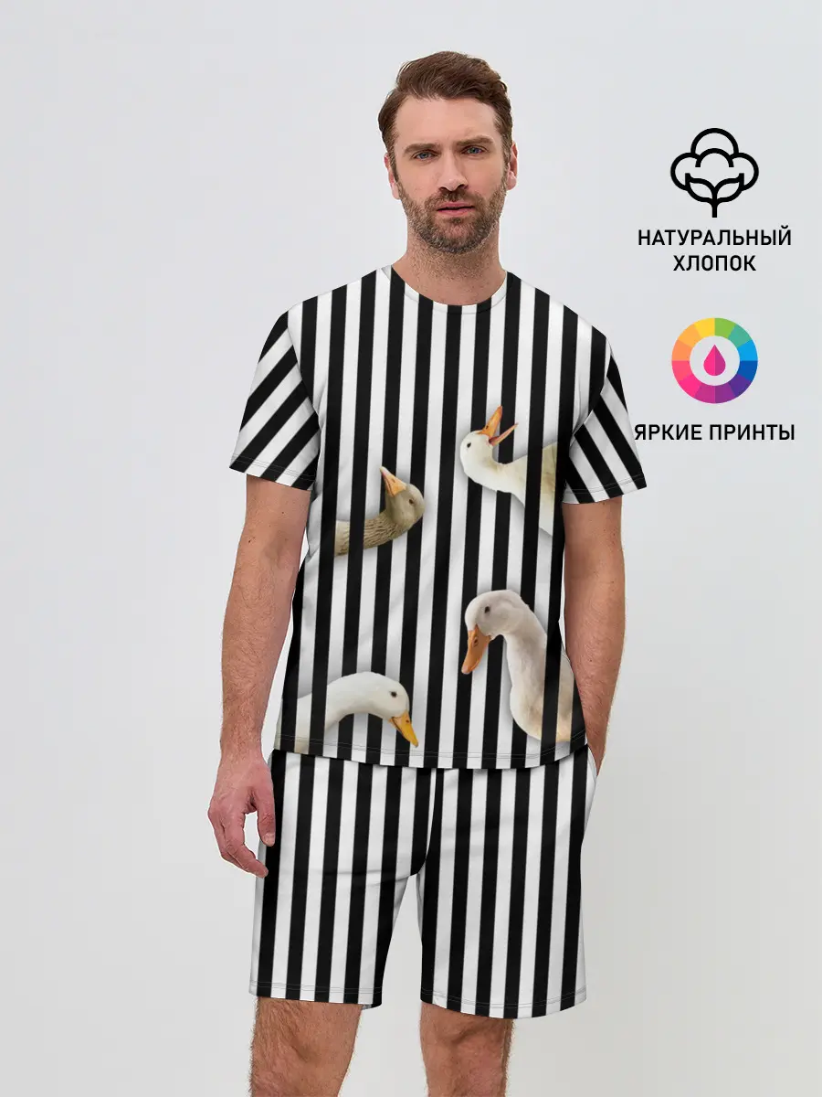 Мужской костюм с шортами / Гуси
