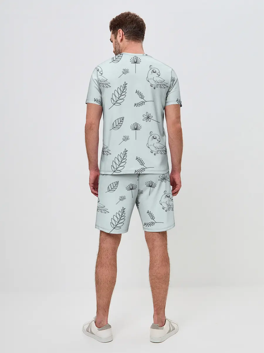 Мужской костюм с шортами / Милые птички